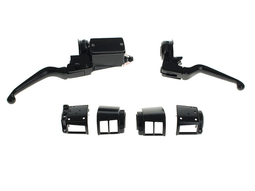 Handlebar Control Kit - Black. Fits Big Twin & Sportster 1982-1995 Models with Single Disc Rotors
