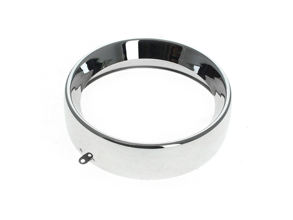 Frenched 7in. Headlight Trim Ring - Chrome. Fits FL Softail 1994-2017 & Freewheeler Trike 2015up