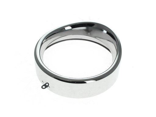 Peaked Visor Style 7in. Headlight Trim Ring - Chrome. Fits FL Softail 1994-2017 & Freewheeler Trike 2015up
