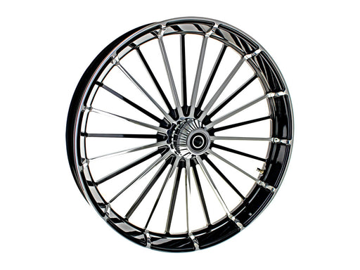 23in. x 3.75in. FXBR3/Breakout Replica Wheel - Black Anodize, Polished Rim & Spoke Edge, Chrome Hub Kit. Fits Breakout 2013up.
