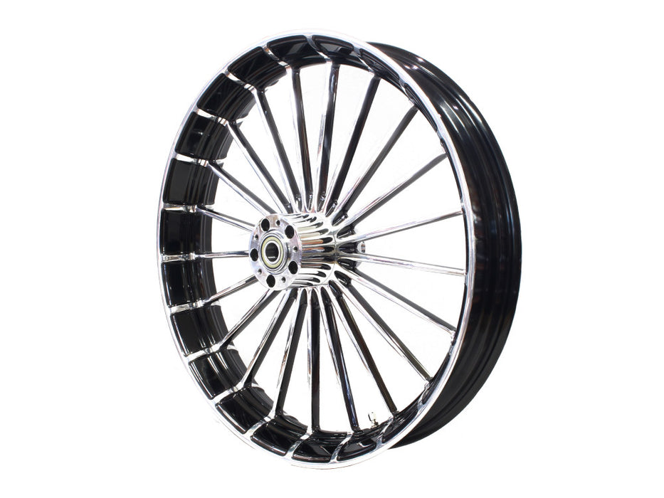 23in. x 3.75in. Ranger/Turbine Replica Wheel - Black Anodize, Polished Rim & Spoke Edge, Chrome Hub Kit. Fits Breakout 2013up.
