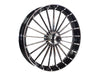 23in. x 3.75in. Ranger/Turbine Replica Wheel - Black Anodize, Polished Rim & Spoke Edge, Chrome Hub Kit. Fits Breakout 2013up.