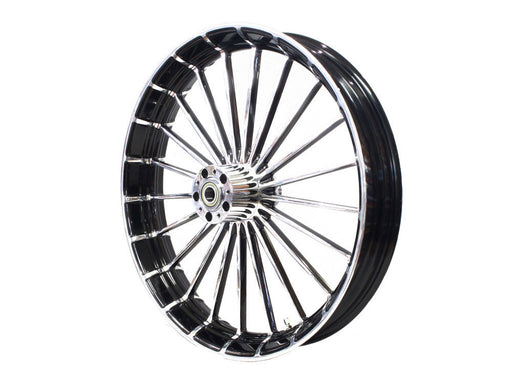 26in. x 3.75in. Ranger/Turbine Replica Wheel - Black Anodize, Polished Rim & Spoke Edge, Chrome Hub Kit. Fits Breakout 2013up.