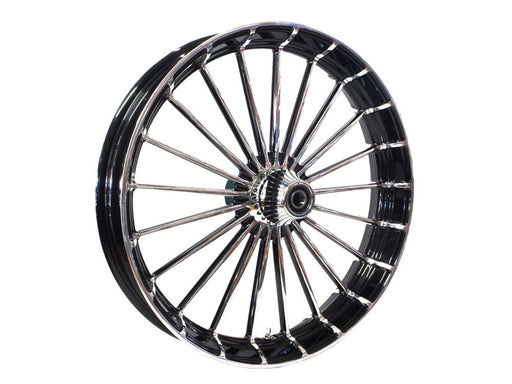 26in. x 3.75in. Ranger/Turbine Replica Wheel - Black Anodize, Polished Rim & Spoke Edge, Chrome Hub Kit. Fits Breakout 2013up.