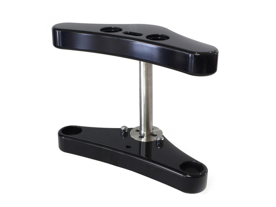 3 Degree Raked 39mm Wide Glide Conversion Triple Tree Kit - Black. Fits Sportster 2004-2013.