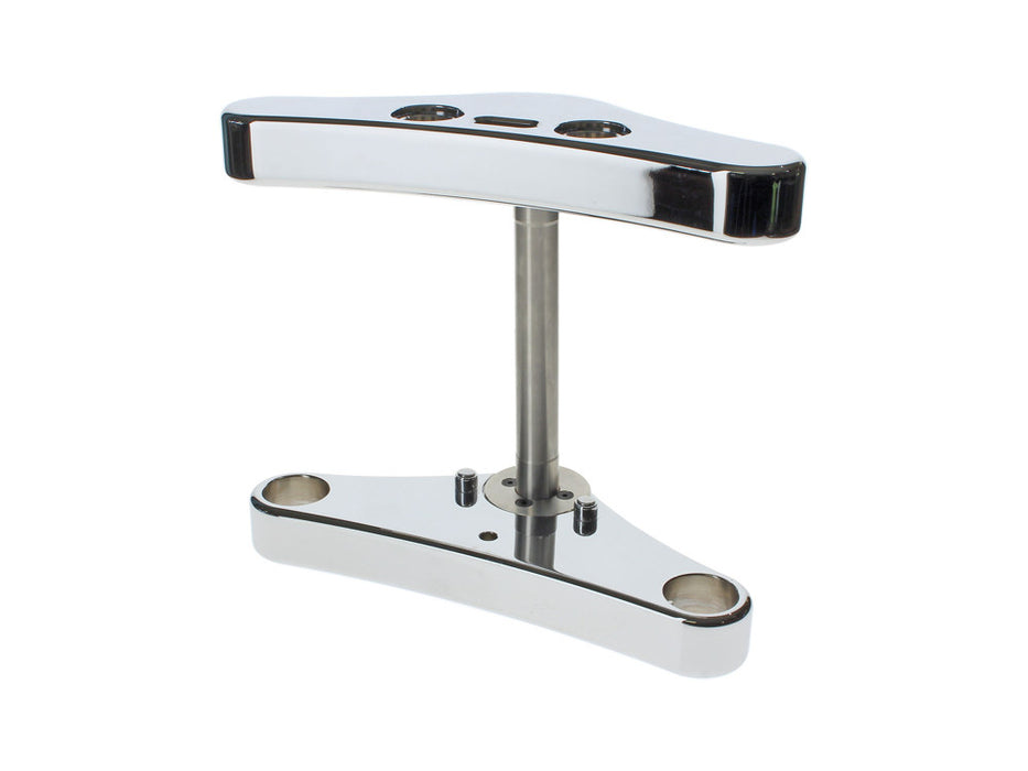 3 Degree Raked 39mm Wide Glide Conversion Triple Tree Kit - Chrome. Fits Sportster 2004-2013.
