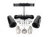 4 Degree Raked Triple Tree Kit - Black. Fits FL Softail 1986-2017 with Stock Diameter Front Wheel