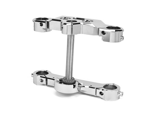 4 Degree Raked Triple Tree Kit - Chrome. Fits Fat Boy 2018up with 21in. or 23in. Wheel Upgrade.