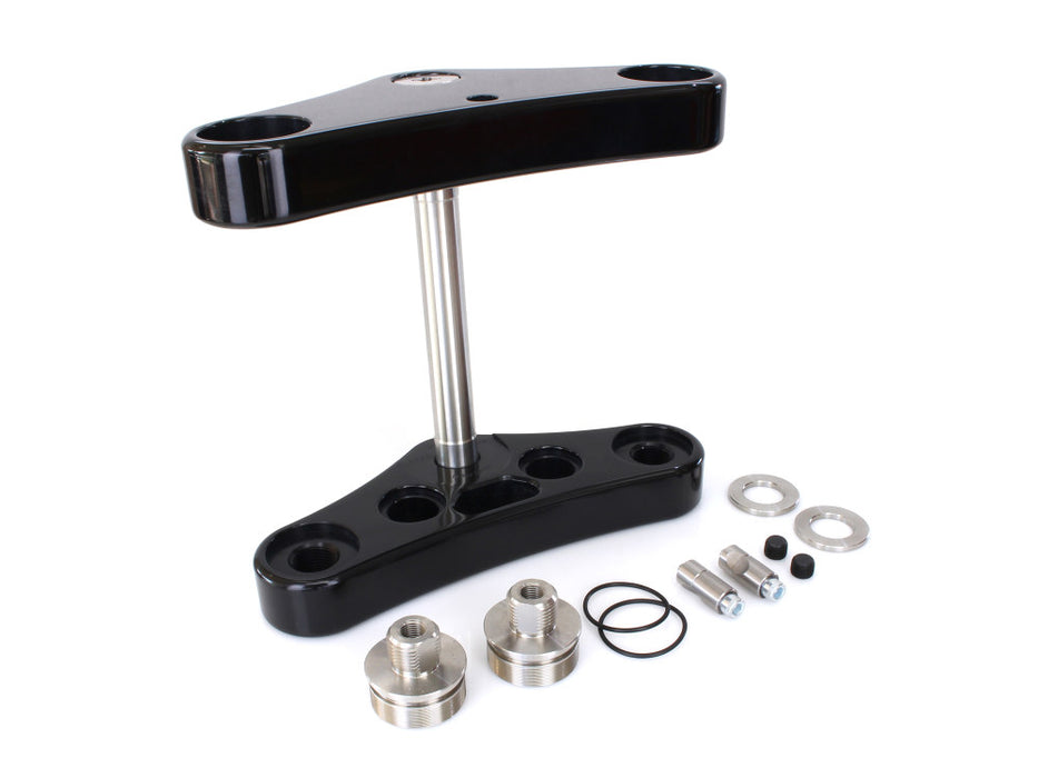 5 Degree Raked Mid Glide Triple Tree Kit - Black. Fits Dyna 2006-2017 with 23in. Wheel Conversion
