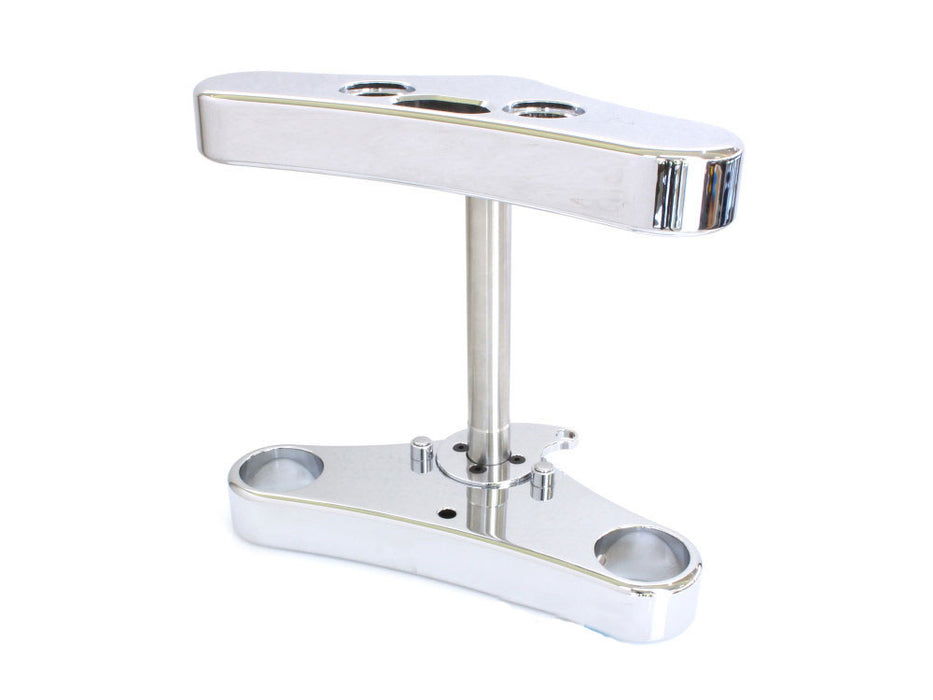 5 Degree Raked Mid Glide Triple Tree Kit - Chrome. Fits M8 Street Bob & Softail Standard with 23in. Wheel Conversion