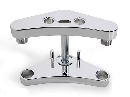 3 Degree Raked Wide Glide Triple Tree Kit - Chrome. Fits Dyna 2006-2011 & Dyna Wide Glide 2006-2017.