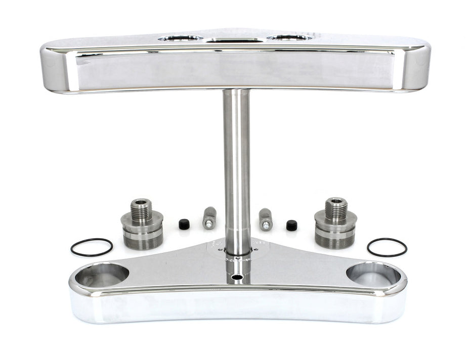 3 Degree Raked Wide Glide Conversion Triple Tree Kit - Chrome. Fits Rocker 2008-2010.