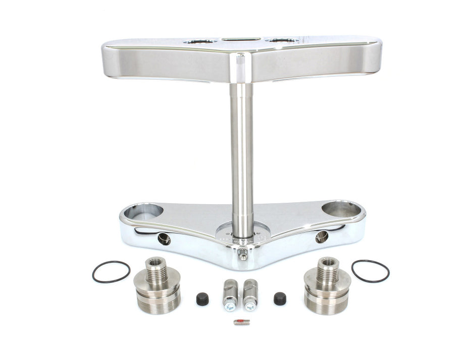 3 Degree Raked Wide Glide Conversion Triple Tree Kit - Chrome. Fits Rocker 2008-2010.