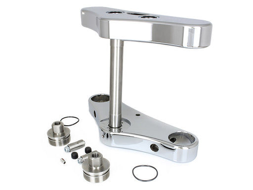 6 Degree Raked Wide Glide Triple Tree Kit - Chrome. Fits Breakout 2013-2017 with 26in. Wheel Upgrade.