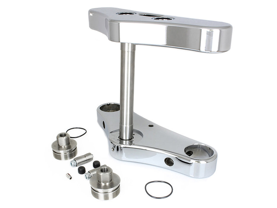 6 Degree Raked Wide Glide Triple Tree Kit - Chrome. Fits Breakout 2013-2017 with 26in. Wheel Upgrade.