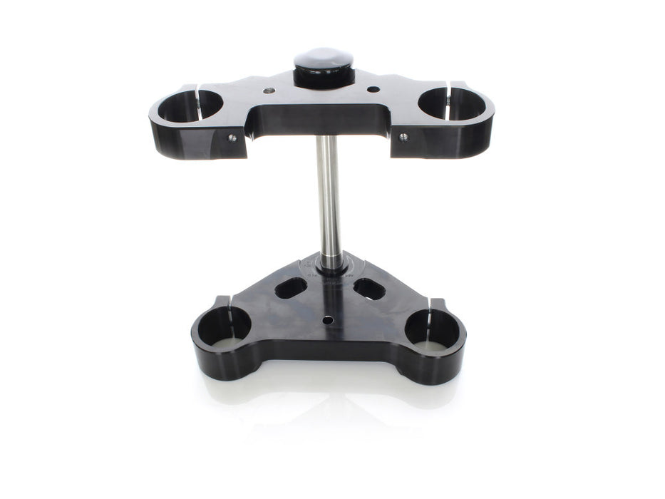 6 Degree Raked Triple Tree Kit - Black. Fits V-Rod 2012-2017 with OEM Inverted Front End & 23in. Wheel Upgrade.