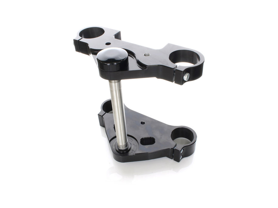 8 Degree Raked Triple Tree Kit - Black. Fits V-Rod 2012-2017 with OEM Inverted Front End & 26in. Wheel Upgrade.
