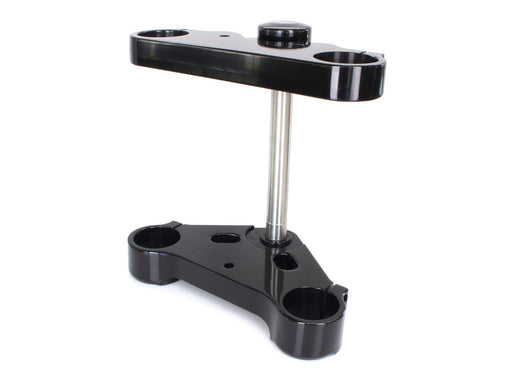 6 Degree Raked Triple Tree Kit - Black. Fits V-Rod 2012-2017 with 23in. Wheel Upgrade & Custom Bottom Mount Headlight.