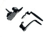 Standard Length Forward Controls with Folding Rubber Inlay Pegs - Black. Fits Touring 2014up including Trikes.
