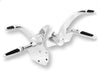 2.5in. Extended Length Forward Controls with Folding Rubber Inlay Pegs - Chrome. Fits Touring 2014up including Trikes.