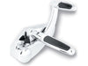Standard Length Forward Controls with Folding Rubber Inlay Pegs - Chrome. Fits Softail 1984-1999 & 4Spd Big Twin 1936-1986.