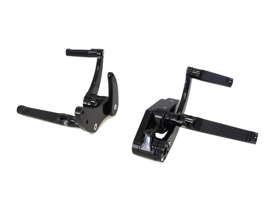 Forward Controls - Knurled - Black. Fits Softail 2018up. Length Adjustable.