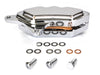 Left Hand Front 6 Piston Caliper - Chrome. Fits most Big Twin 1984-1999 & Sportster 1984-1999 Models with 11.5in. Disc Rotor.