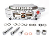Left Hand Front 6 Piston Caliper - Chrome. Fits Softail 2015up, V-Rod 2006-2017 & Touring 2008up & Sportster 2014-2021