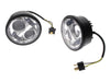 4-1/2in. LED HeadLight Inserts - Chrome. Fits Dyna Fat Bob 2008-2017 with Dual Headlight.