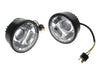 4-1/2in. LED HeadLight Inserts - Chrome. Fits Dyna Fat Bob 2008-2017 with Dual Headlight.