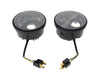 4-1/2in. HeadLight Inserts - Black. Fits Dyna Fat Bob 2008-2017 with Dual Headlight.