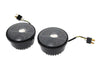 4-1/2in. HeadLight Inserts - Black. Fits Dyna Fat Bob 2008-2017 with Dual Headlight.