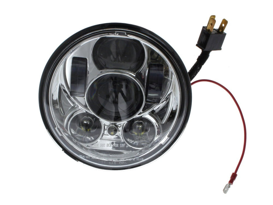 HOGLIGHTS 5-3/4in. LED HeadLight Insert With Parker - Chrome. Fits Most H-D With 5-3/4in. Headlight. Will Not Fit M8 Softail Models