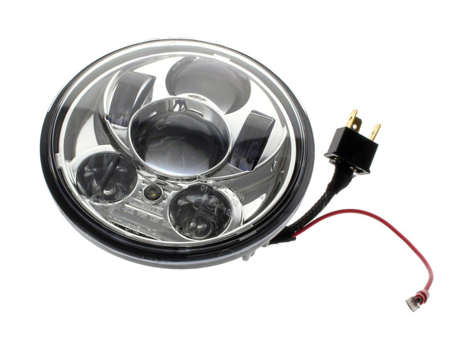 HOGLIGHTS 5-3/4in. LED HeadLight Insert With Parker - Chrome. Fits Most H-D With 5-3/4in. Headlight. Will Not Fit M8 Softail Models