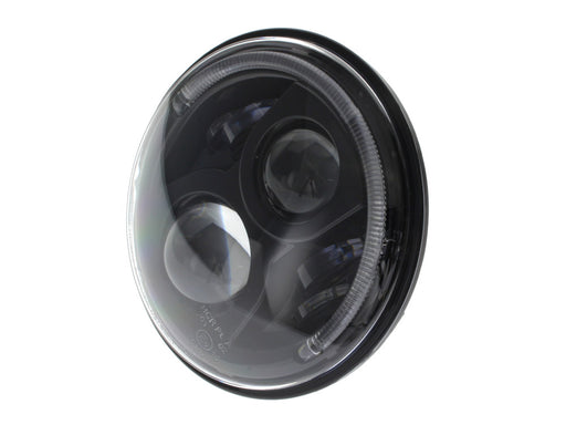 7in. 80w LED HeadLight Insert with Halo - Black. Fits Most H-D, Indian Chief Classic & Dark Horse Models with 7in. Headlight.