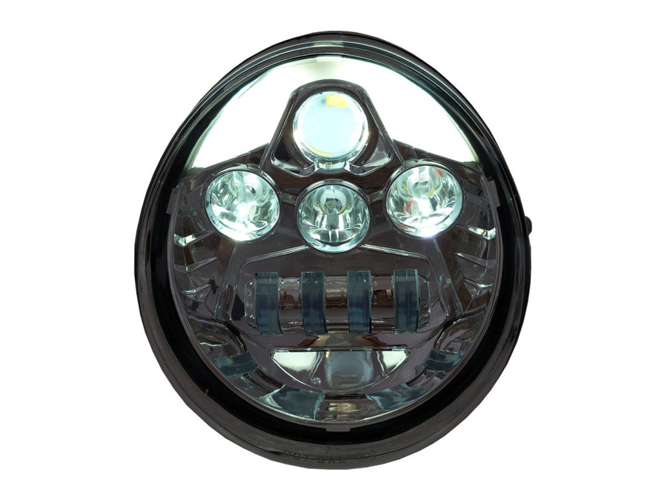 5-3/4in. LED HeadLight Insert with DRL - Chrome. Fits Night Rod Special 2012-2017 & Muscle 2009-2017.