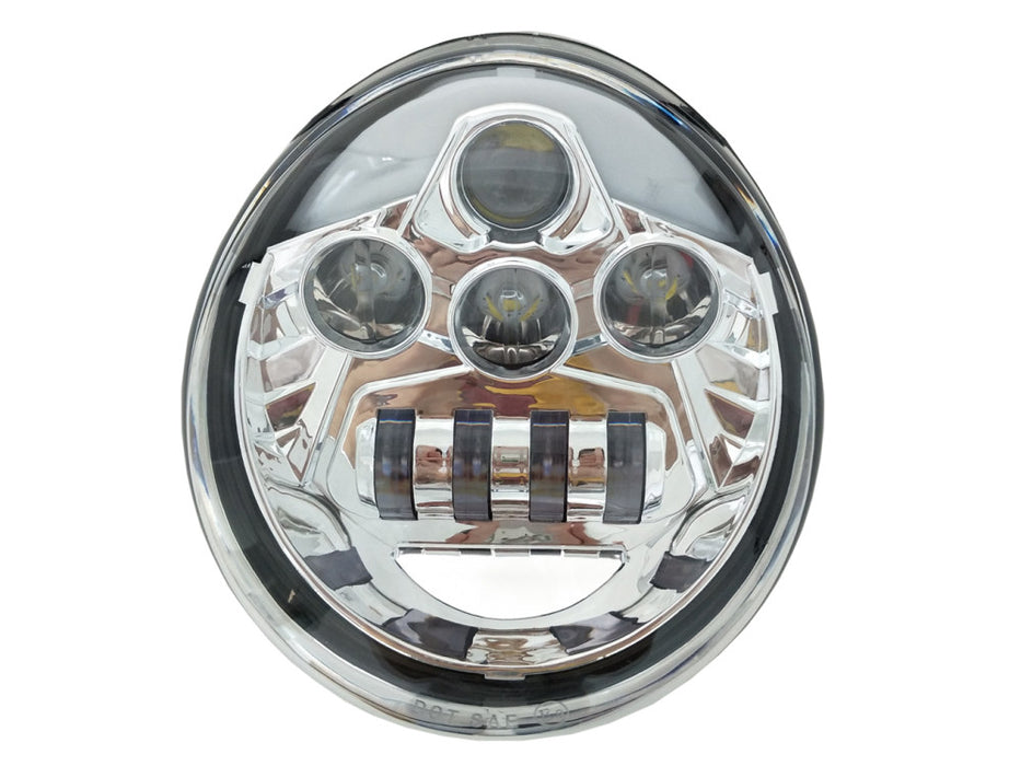 5-3/4in. LED HeadLight Insert with DRL - Chrome. Fits Night Rod Special 2012-2017 & Muscle 2009-2017.