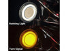 FusionFX LED DRL Front Turn Signal Inserts. Amber Turn, White Run. Fits Road Glide 2015up.