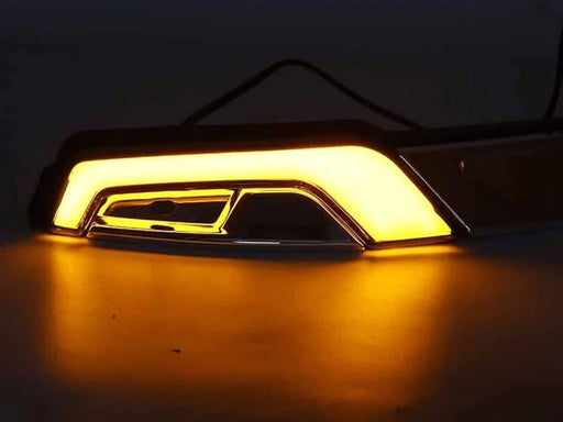 FusionFX LED DRL Windshield Trim with Amber Turn, White Run & Smoke Lens - Black. Fits Touring 2014-2023