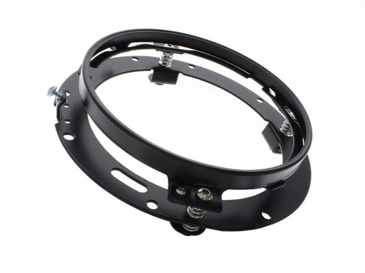 7in. Headlamp Insert Adaptor Bracket - Black. Fits All 2013 earlier Touring & all FreightTrain Nacelle.