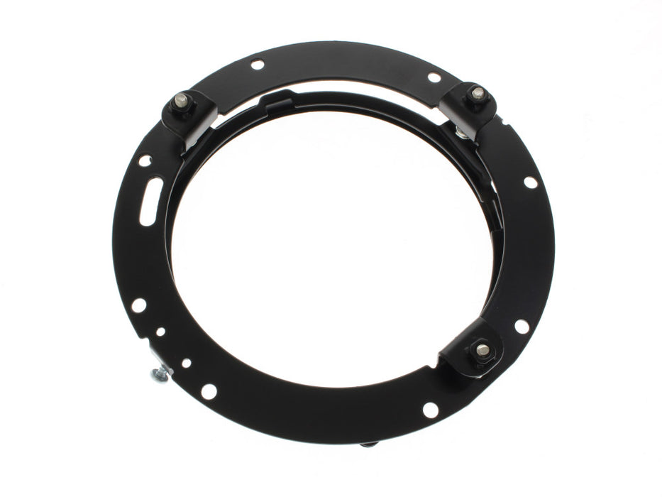 7in. Headlamp Insert Adaptor Bracket - Black. Fits All 2013 earlier Touring & all FreightTrain Nacelle.