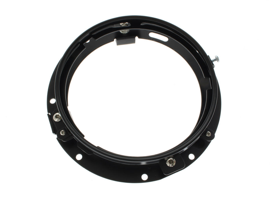 7in. Headlamp Insert Adaptor Bracket - Black. Fits All 2013 earlier Touring & all FreightTrain Nacelle.