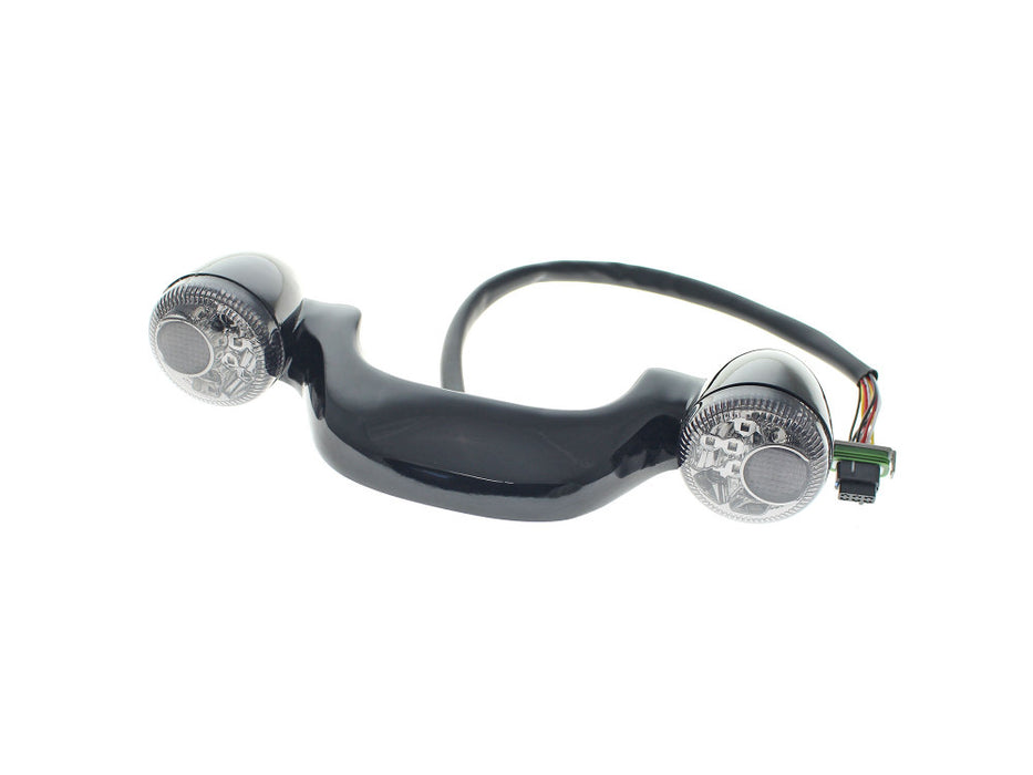 Gloss Black LED Rear Turn Signal Lightbar with Smoke Lenses. Fits Most Touring 2014up.