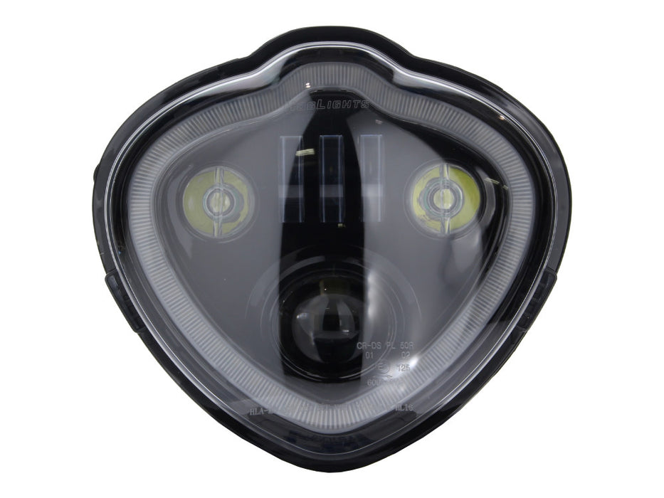 LED Headlight Insert - Black. Fits Kawasaki Vulcan S 2015up.