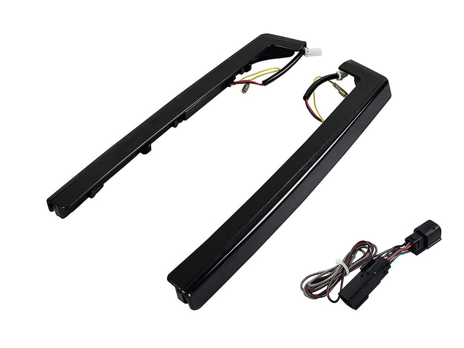 LED Tour Pak Arms - Amber Turn, Red Run/Brake, Black Housing, Smoke Lens. Fits Touring 2014up.