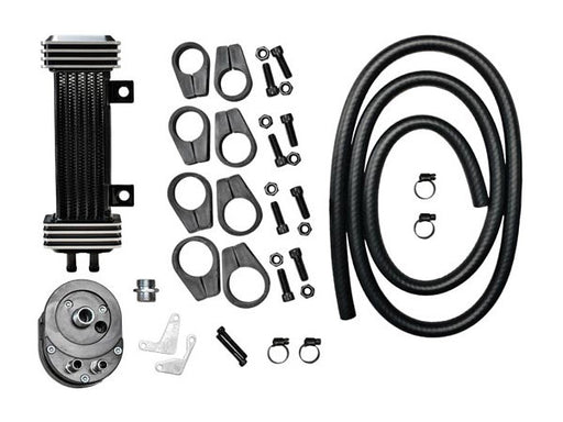 6-Row Vertical Deluxe Oil Cooler Kit. Fits Most Big Twin 1984-2017