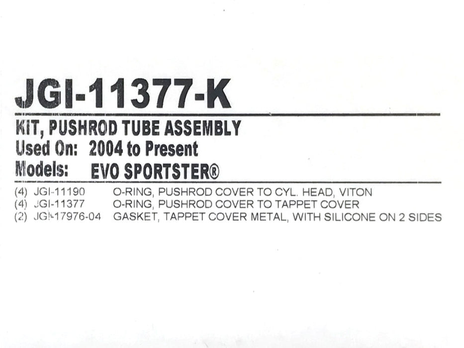Tappet & Push Rod Cover Kit. Fits Sportster 2004-2021