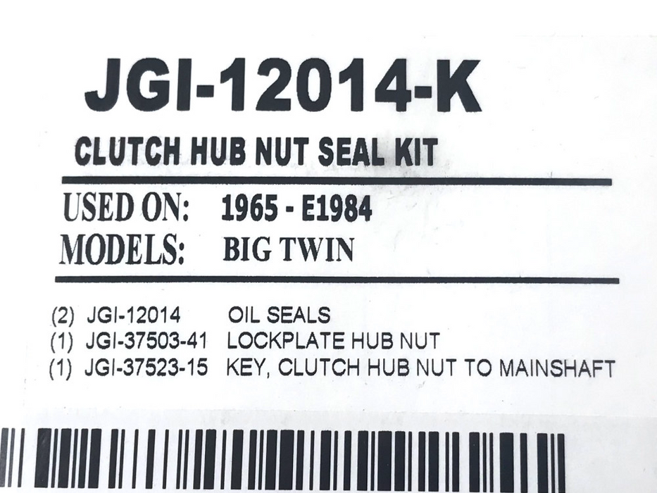JAMES GASKETS Clutch Hub Nut Seal Kit. Fits Big Twin 1936-Early 1984.