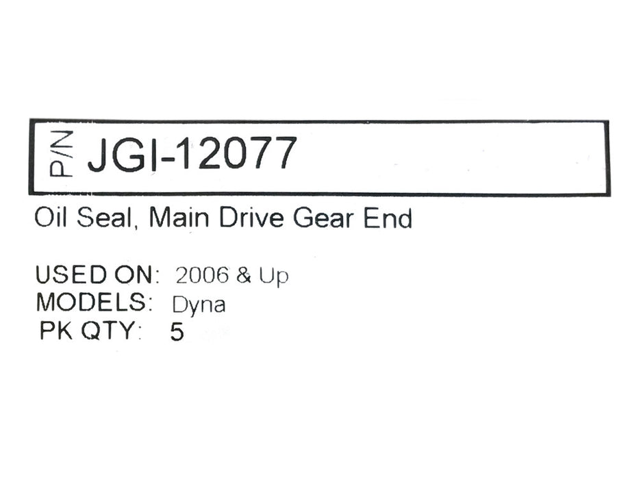 Main Drive Gear End Seal - Pack of 5. Fits 6Spd Big Twin 2006up.