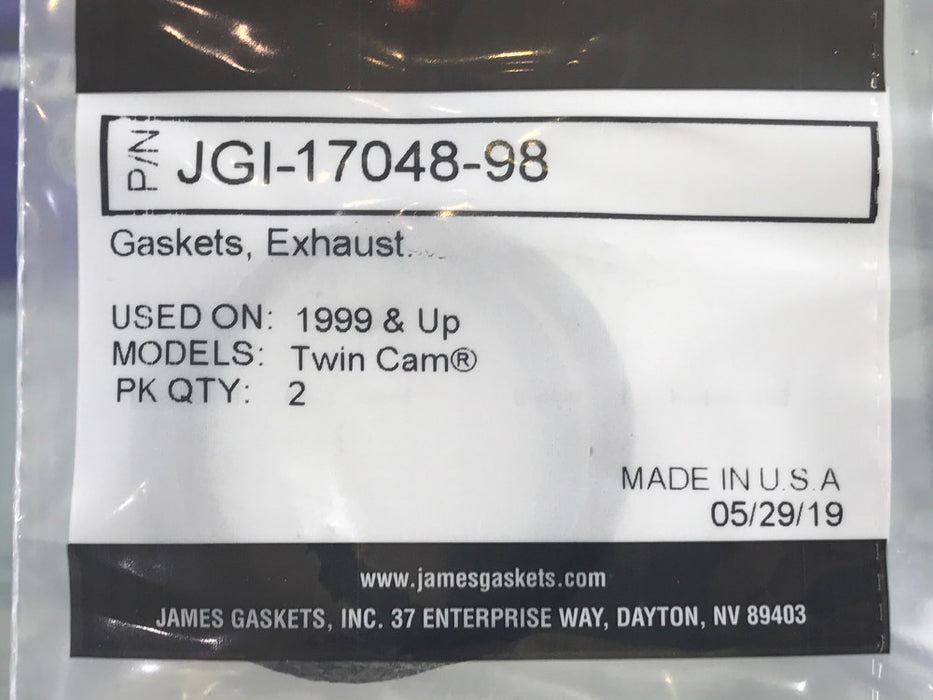 Exhaust Gasket Kit. Fits Big Twin 1984up & Sportster 1986-2021.
